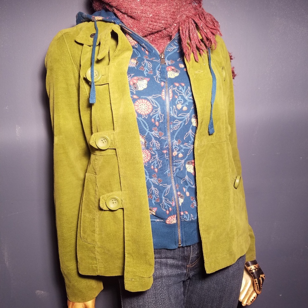 Corduroy Peacoat and Zip Hoody Set!